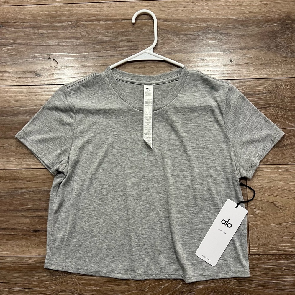ALO Laid Back Tee Heather Grey size XS